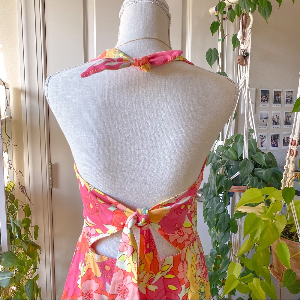 Madison Leigh  - Y2K Floral Halter Backless Dress - Picture 5 of 8